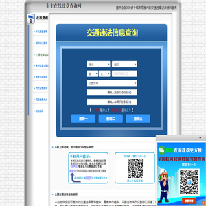 交通违章查询-全国交通违章查询系统-车主在线违章查询网