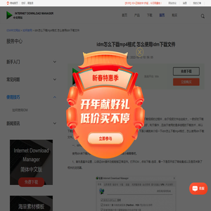 idm怎么下载mp4格式 怎么使用idm下载文件-IDM中文网站