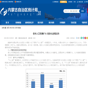 老年人口规模扩大 老龄化进程加快-发布与解读-
        内蒙古自治区统计局