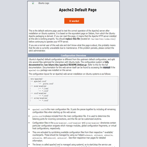 Apache2 Ubuntu Default Page: It works