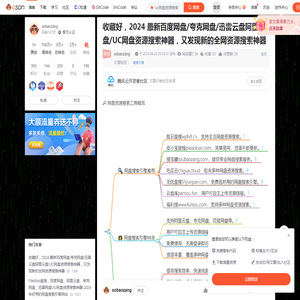 收藏好，2024 最新百度网盘/夸克网盘/迅雷云盘阿里云盘/UC网盘资源搜索神器，又发现新的全网资源搜索神器-CSDN博客